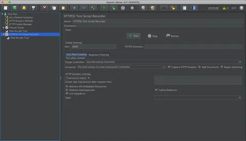 Apache JMeter: skærmbilleder 1
