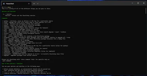 Chocolatey: screenshots 1