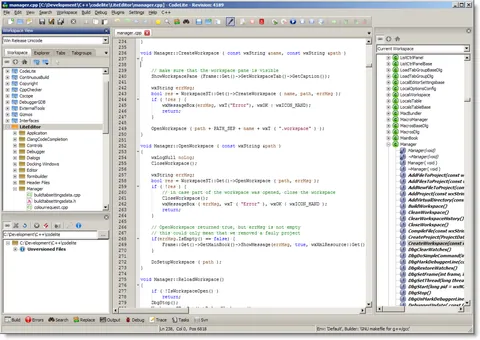 CodeLite: captures de pantalla 1