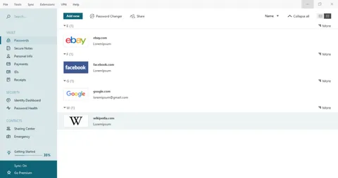 Dashlane: ეკრანის სურათები 1