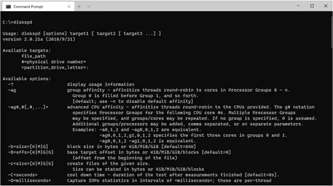 DiskSpd: captures de pantalla 1