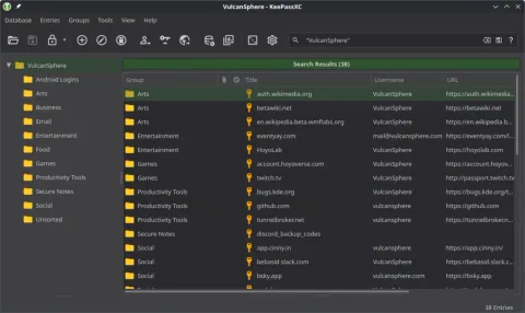 KeePassXC: screenshots 1
