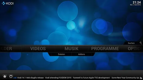 Kodi: ekran görüntüleri 1