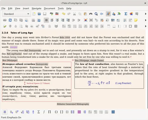 LyX: screenshots 1