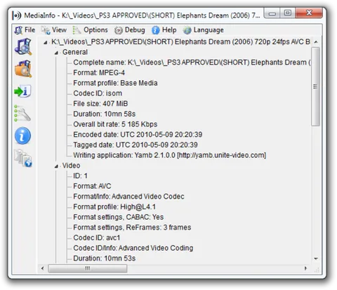 MediaInfo: captures de pantalla 1