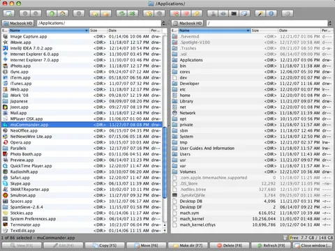 muCommander: captures de pantalla 1