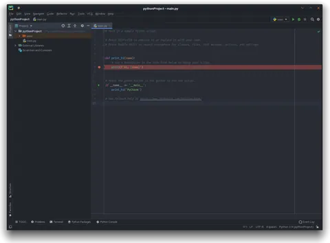 PyCharm: ekran görüntüleri 1