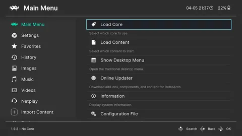 RetroArch: ekran görüntüleri 1