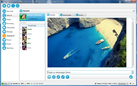 RetroShare: captures de pantalla 1