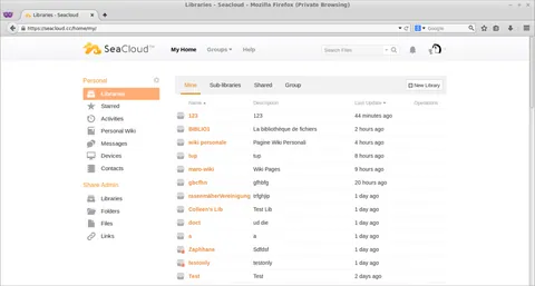 Seafile: captures de pantalla 1