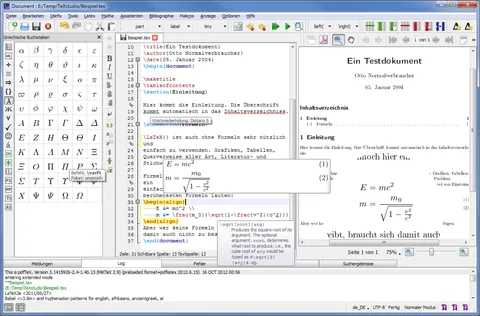 TeXstudio: ekran görüntüleri 1