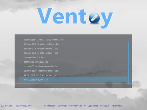 Ventoy: screenshots 1