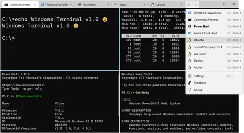Windows Terminal: snímky obrazovky 1