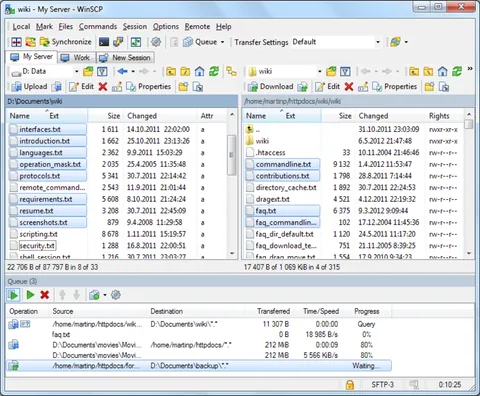 WinSCP: screenshots 1